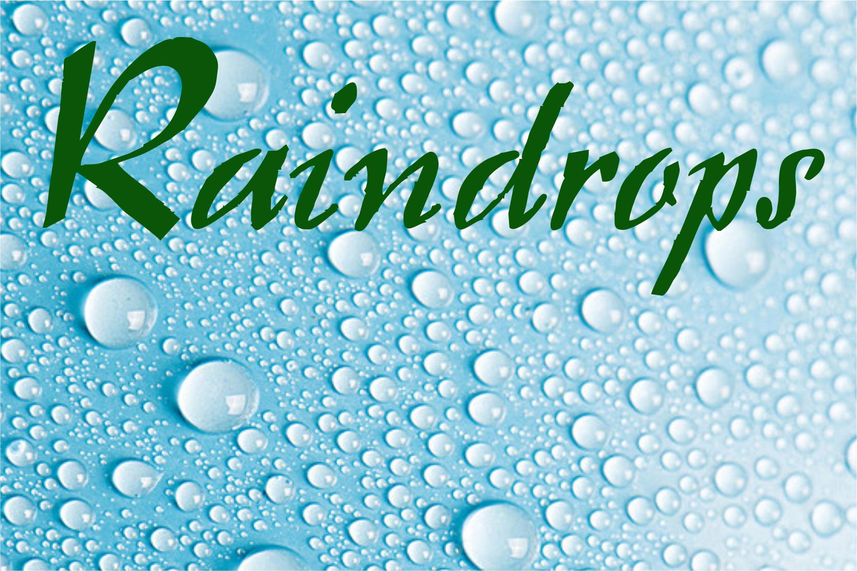 Raindrops Font