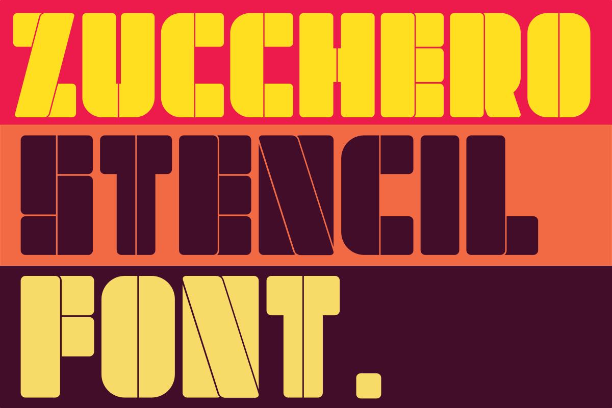 Zucchero Stencil Font