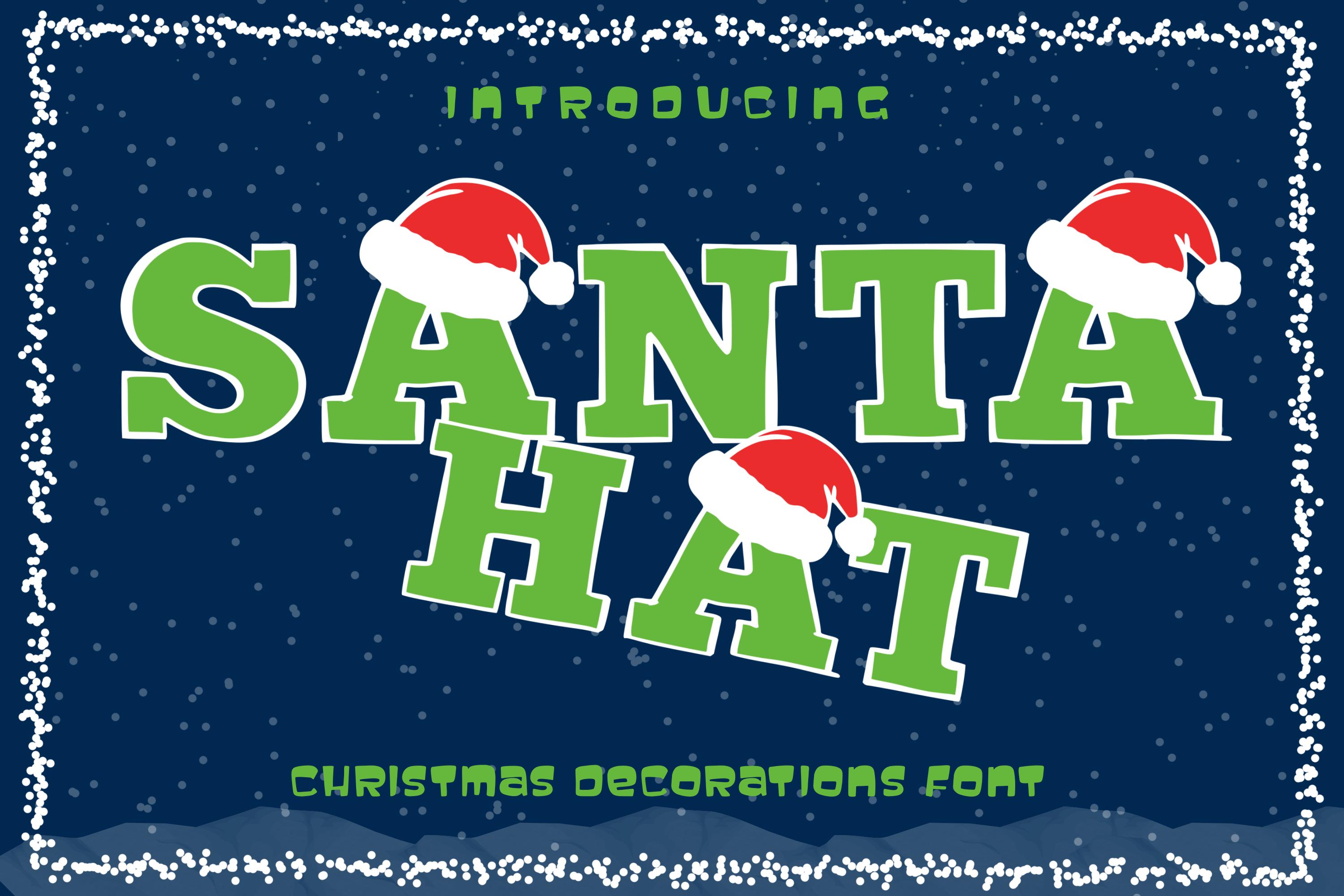 Santa Hat Font