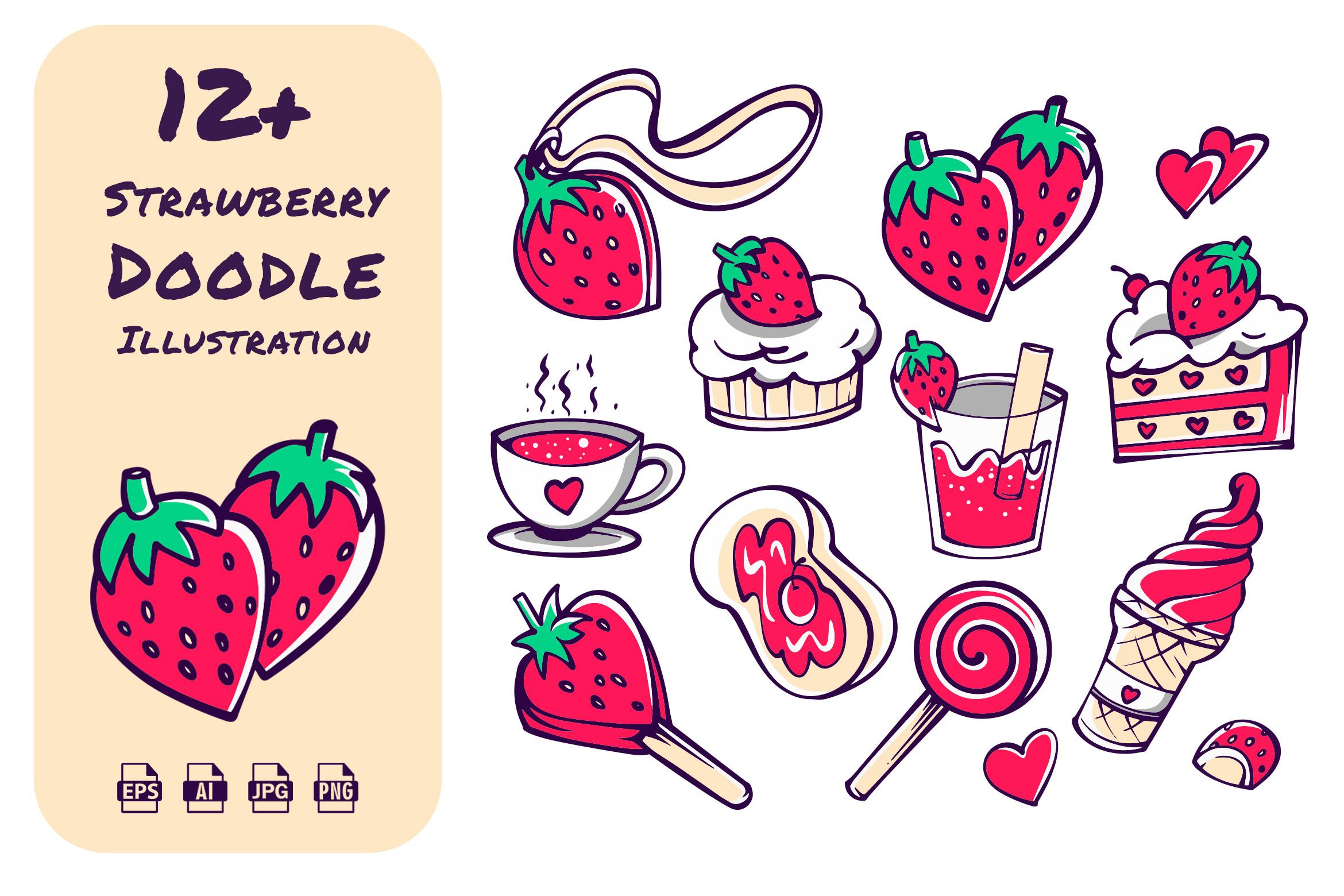 Strawberry - Doodles Pack