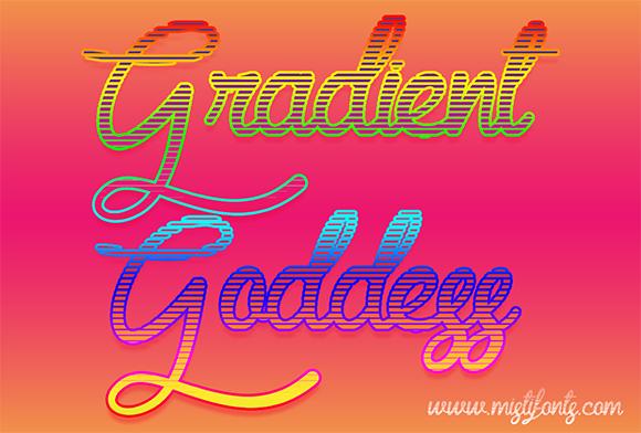 Gradient Goddess Font