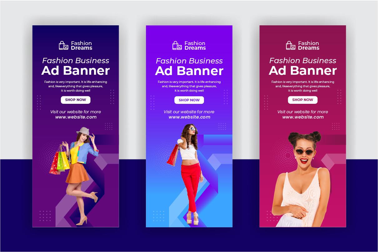 Fashion Sale Roll Up Banner Template