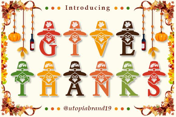 Give Thanks Monogram Font