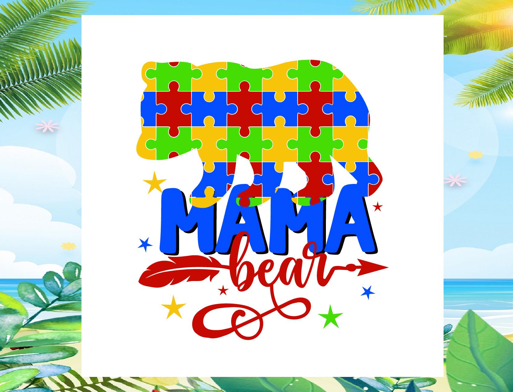 Mama Bear Autism Svg, Autism Svg
