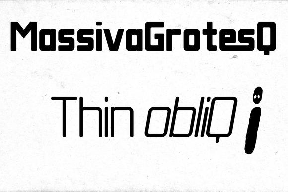 Massiva Grotesq Thin Obliq Font