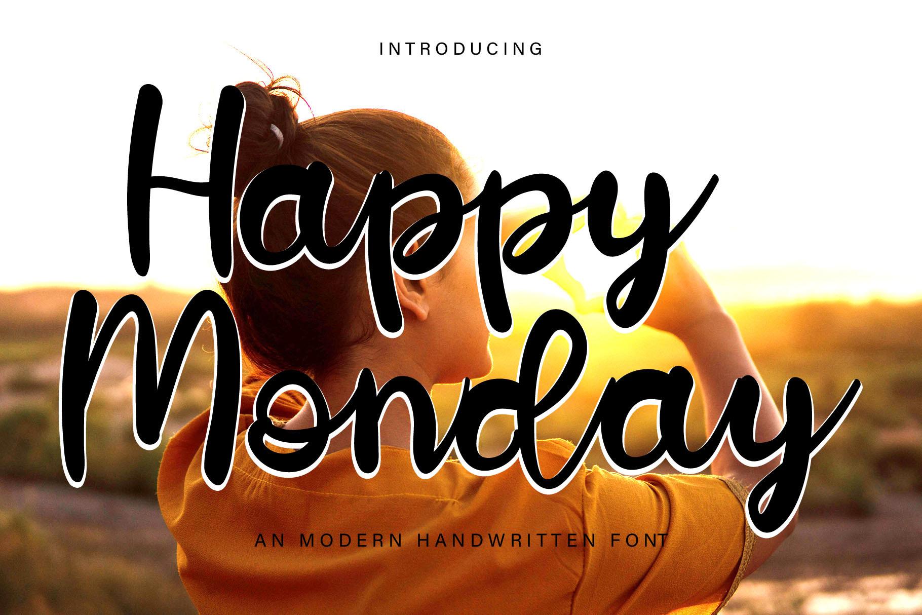 Happy Monday Font