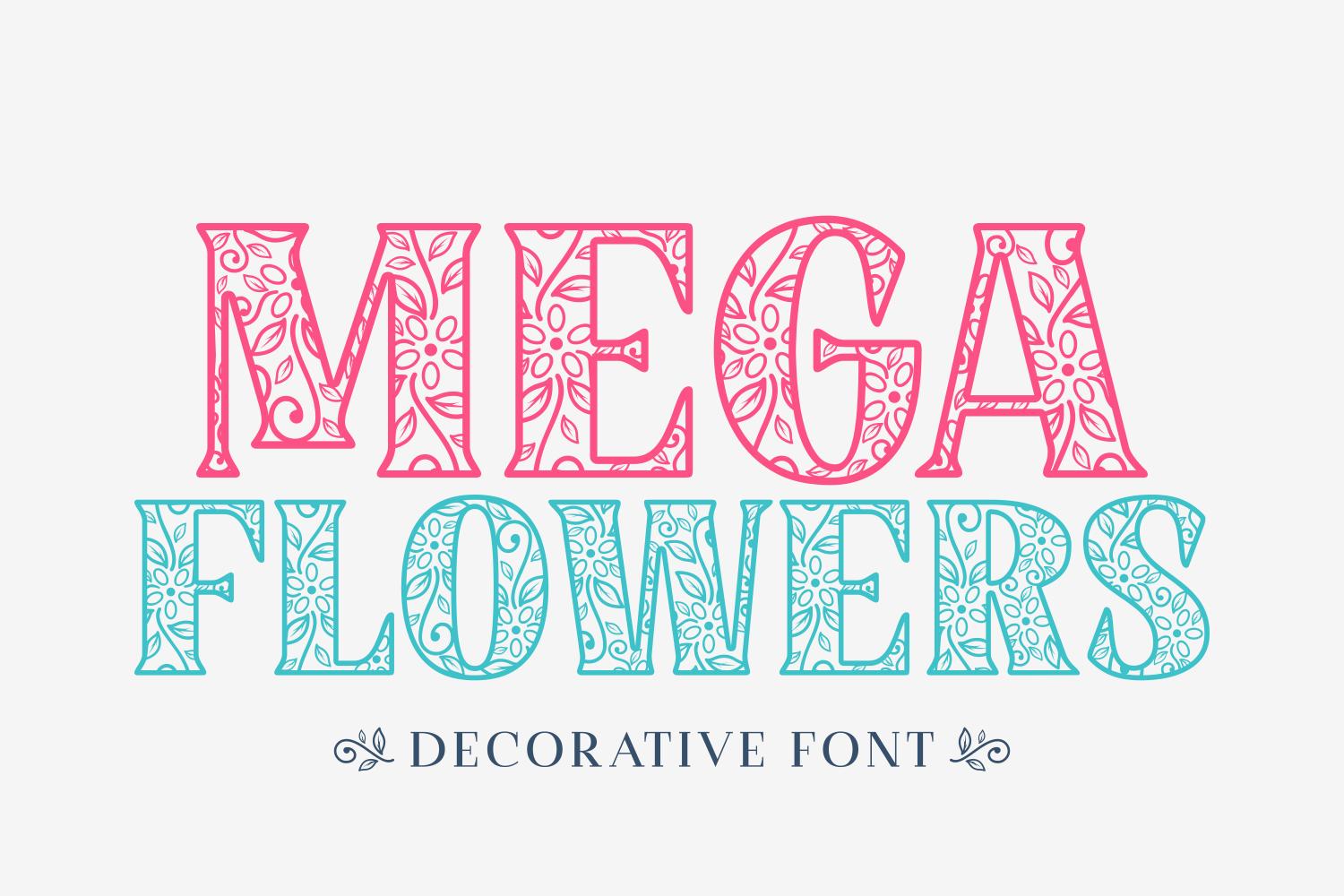 Mega Flowers Font