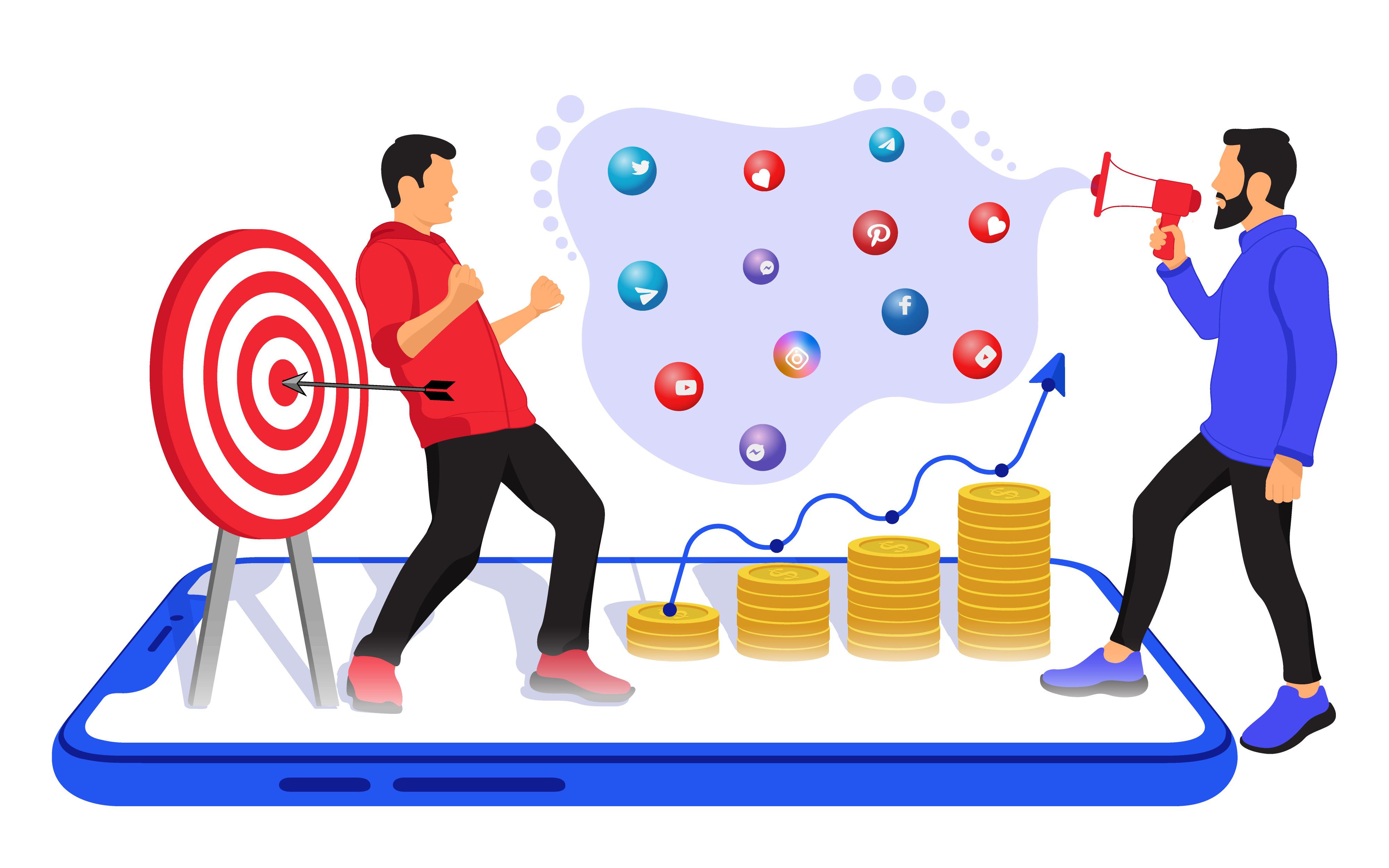 Online Digital Marketing Illustration