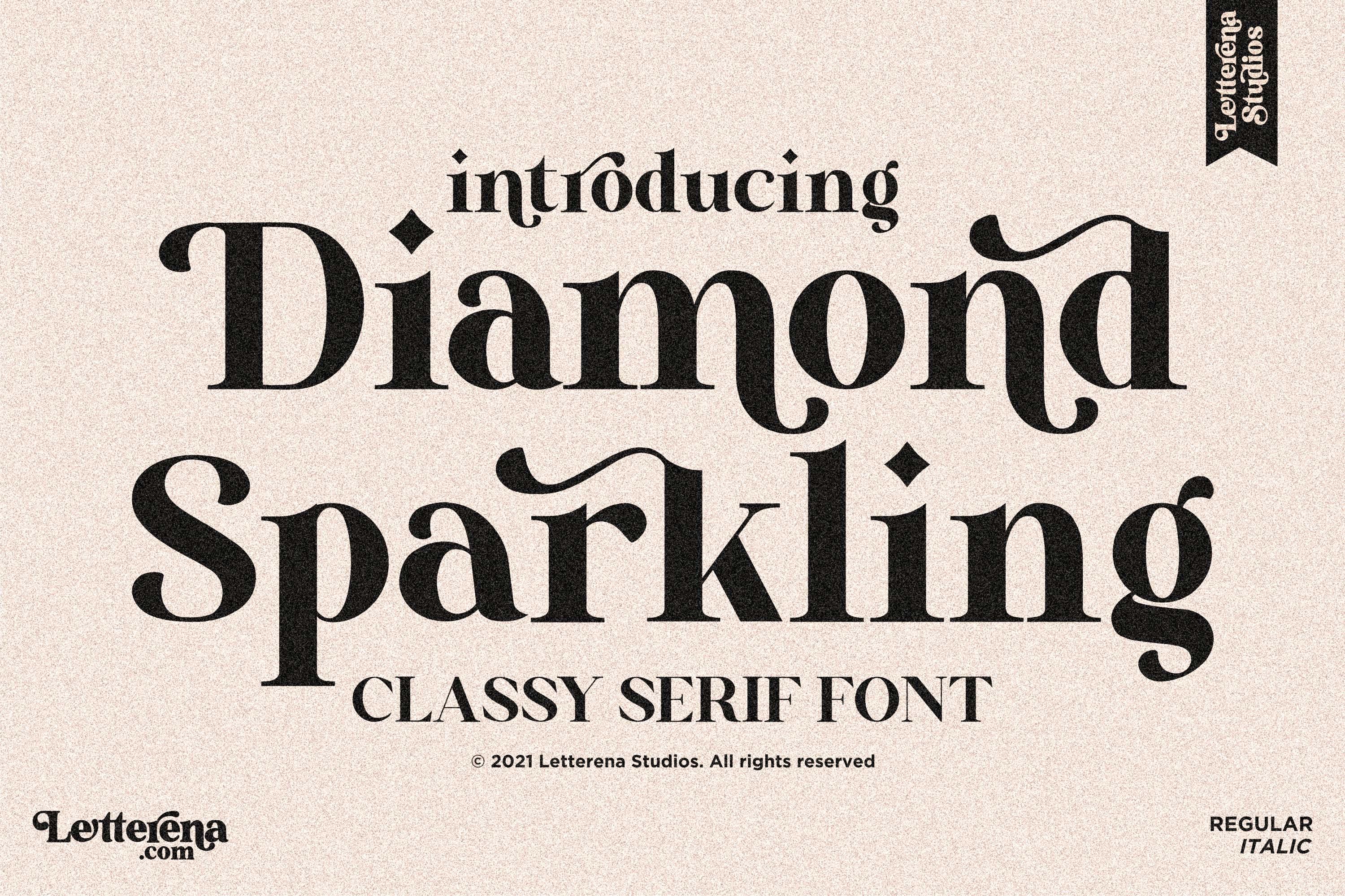 Diamond Sparkling Font