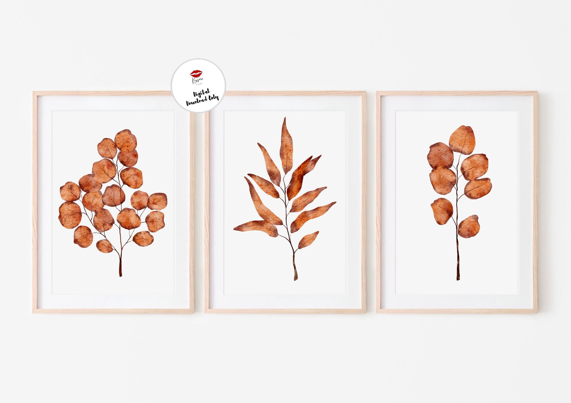Watercolor Botanical Print Set of 3