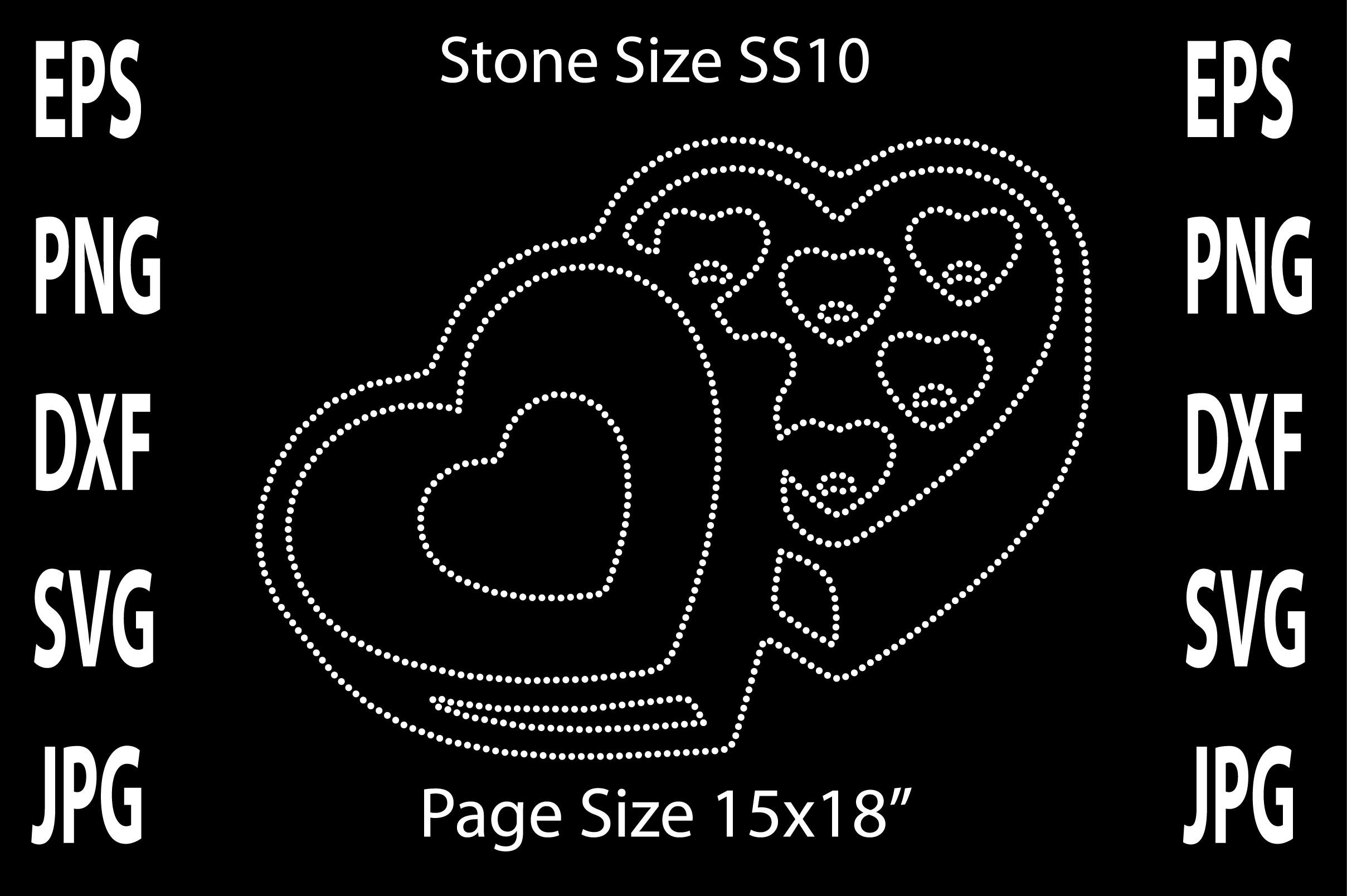 Valentines Day Rhinestone Template