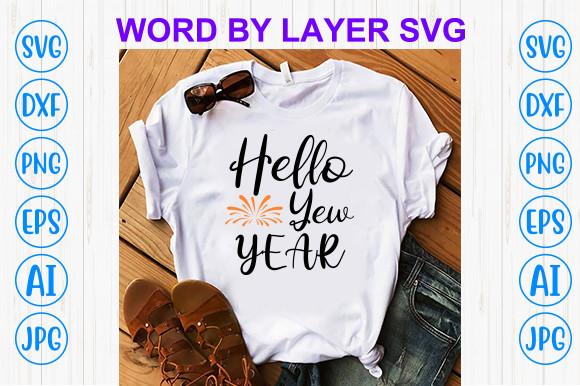 Hallo New Year Svg Design