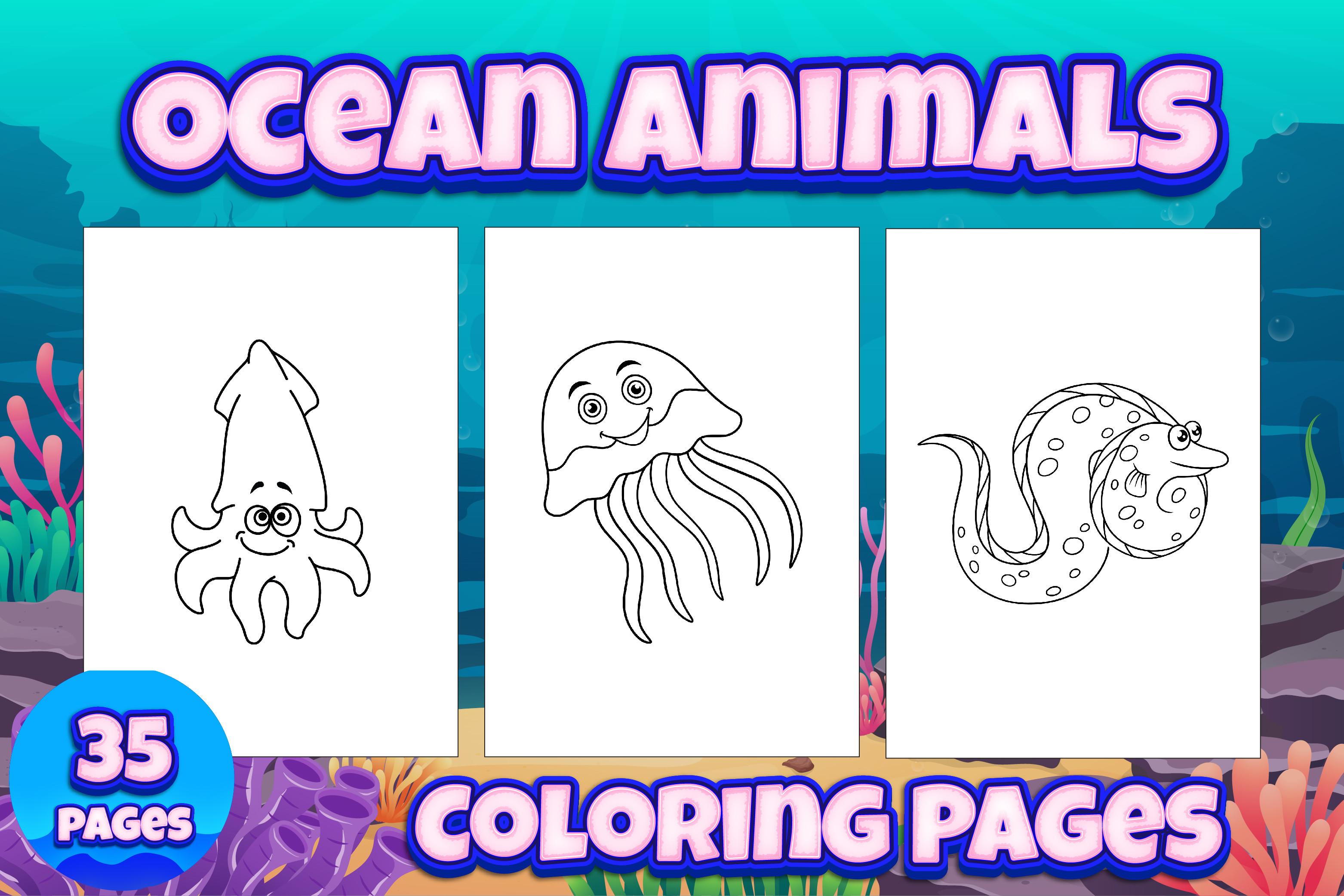 Ocean Animals Coloring Pages for Kids