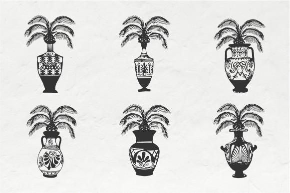 Ancient Decorative Pots Vector