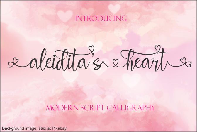 Aleidita's Heart Font