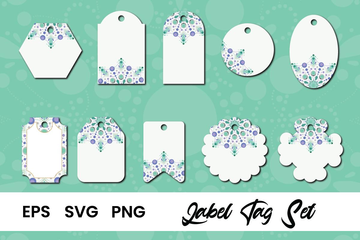 Tag Label Set with Mandala