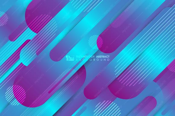 Abstract Neon Futuristic Round Line