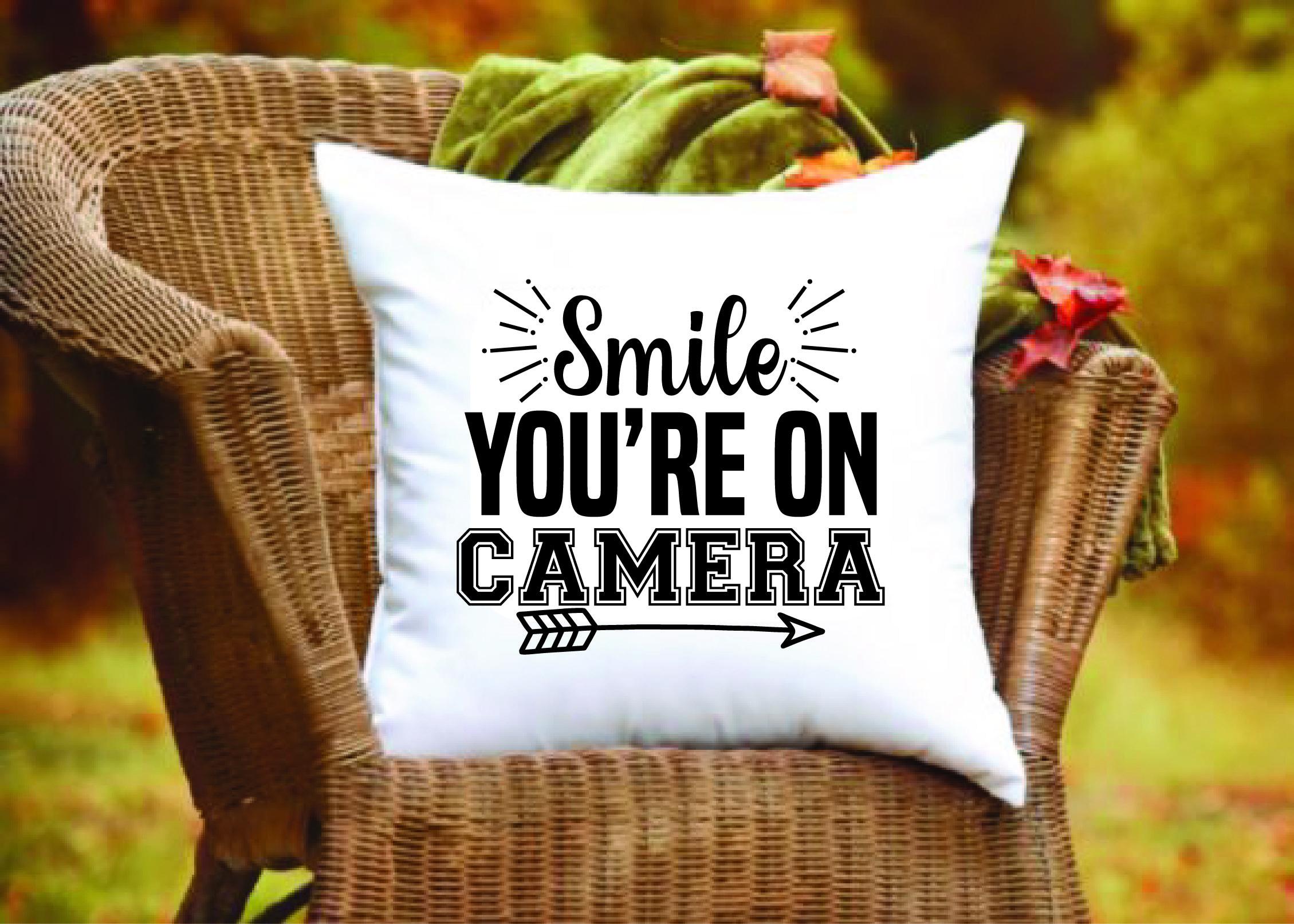 Doormat Svg Design,Smile You’re on Camer