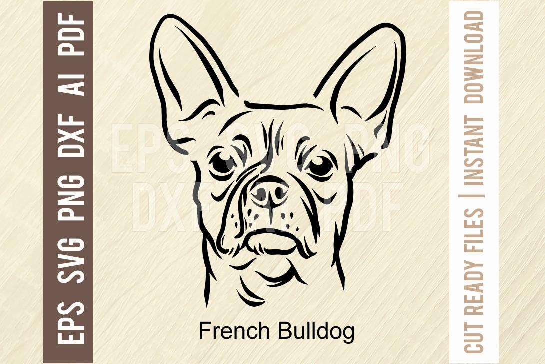 French Bulldog - Dog Portrait Cut SVG