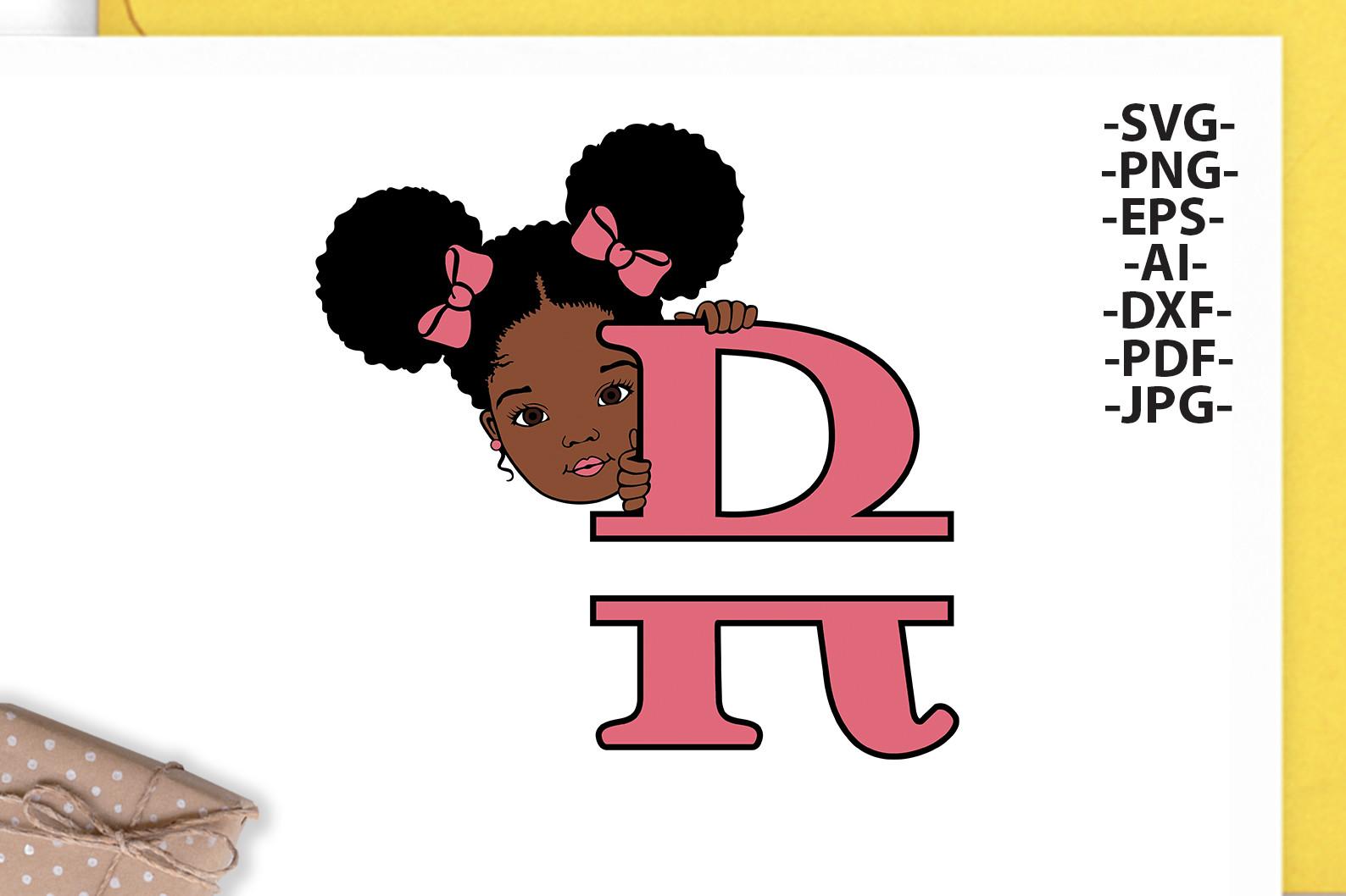 Afro Girl Svg Letter R,Alphabet Name Svg