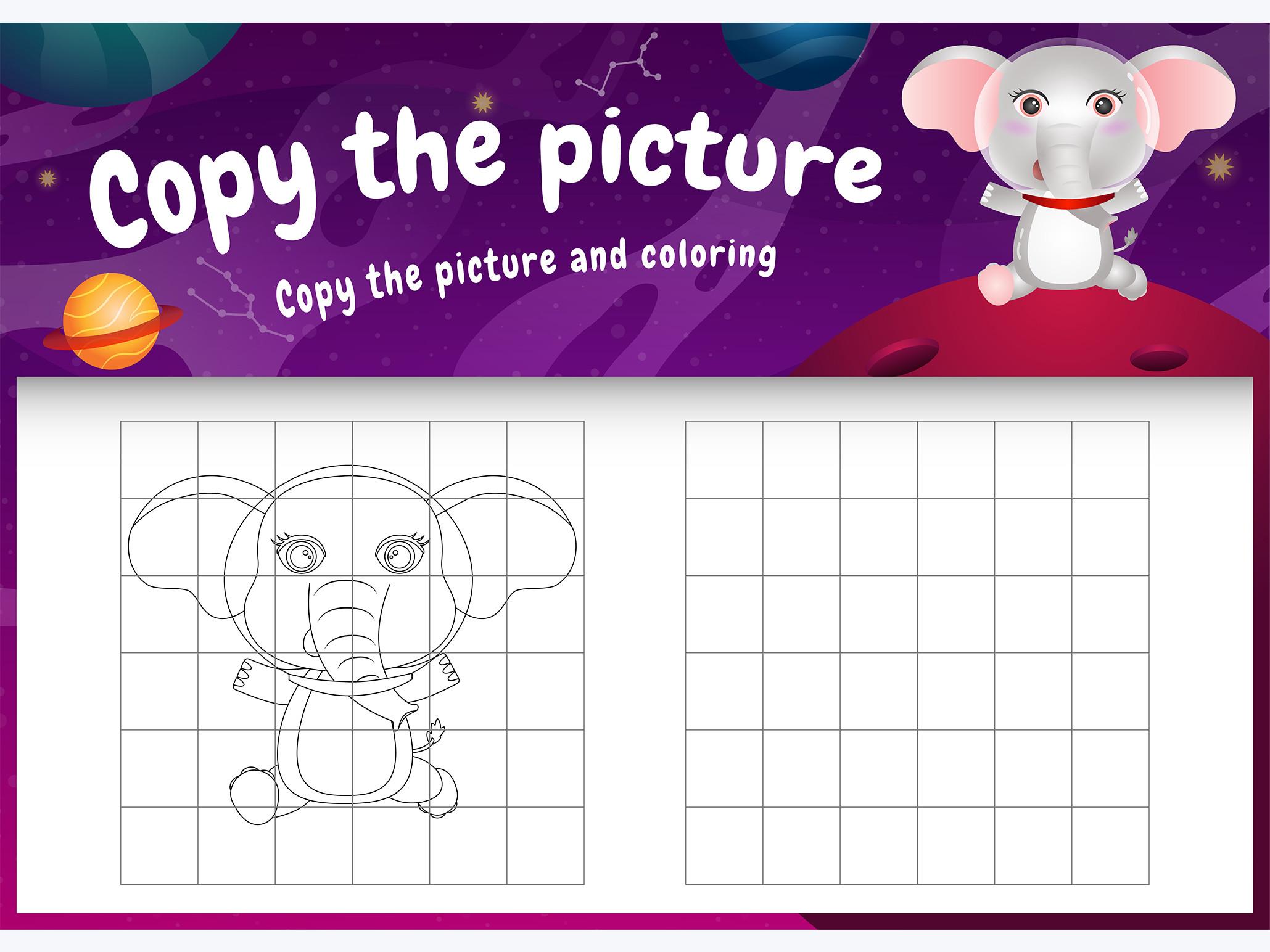 A Elephant Astronaut - Copy the Picture