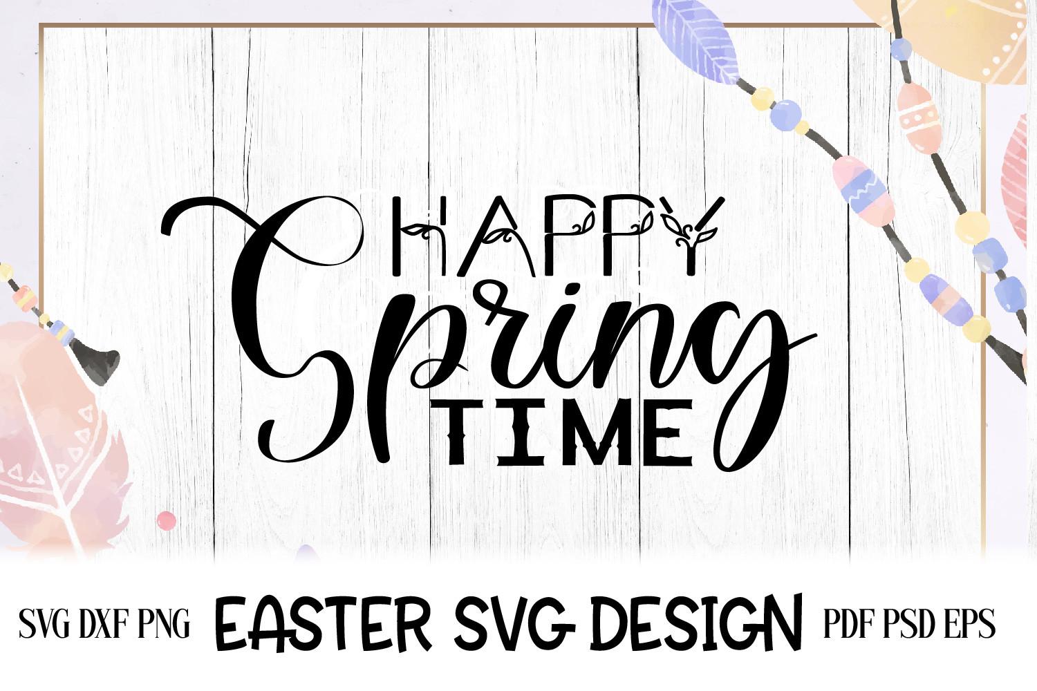 Hello Spring Easter SVG Design.