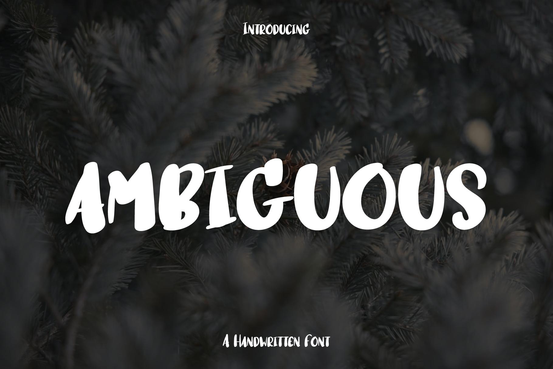 Ambiguous Font