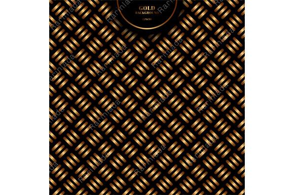 Gold Geometric Cross Bold Line Pattern