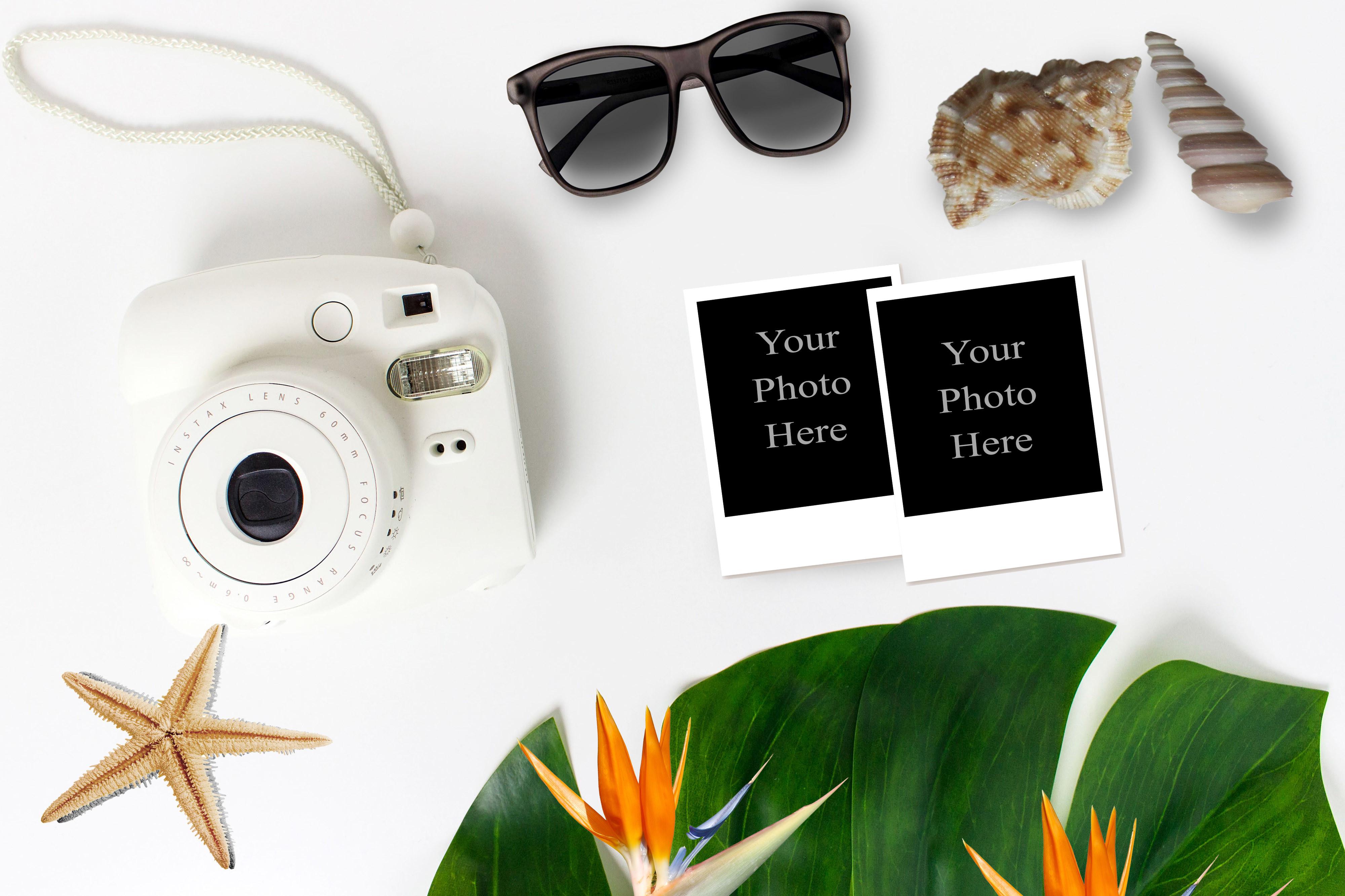 Summer 2 Polaroid Mockup - Frame Mockup