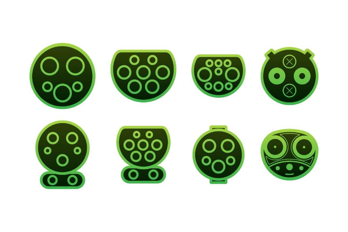Illustration with Green Charge Car Ports