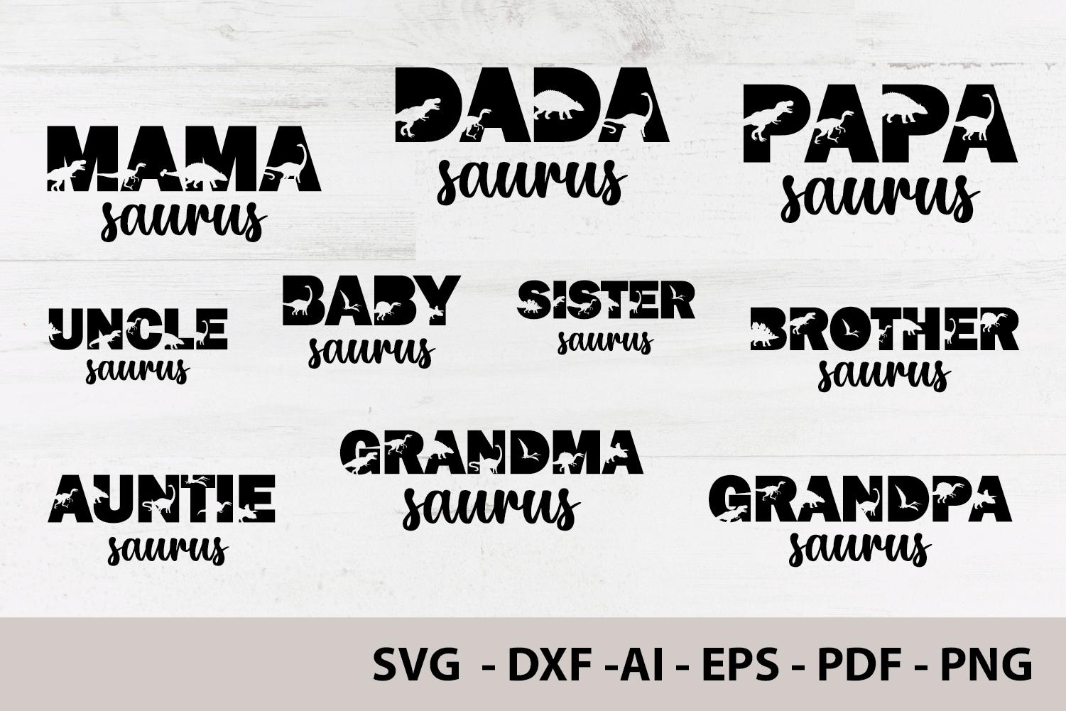 Dinosaur Family Svg, Mamasaurus Svg.