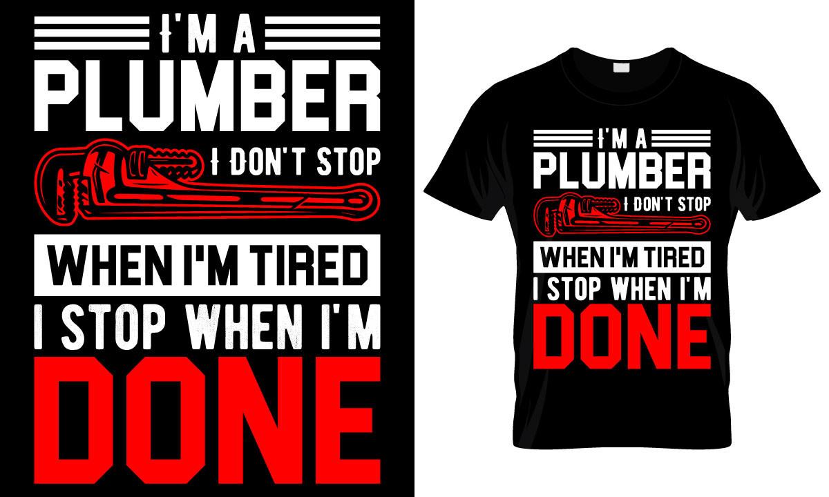 Plumber T Shirt Design Template
