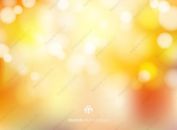 Autumn Season Blurred Bokeh Background