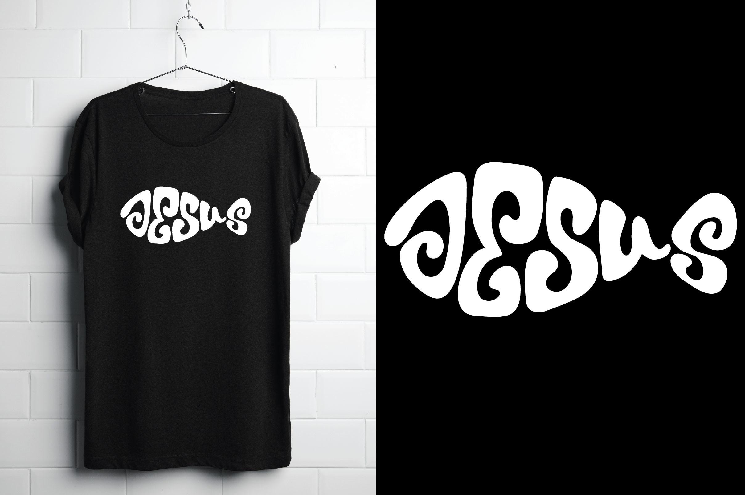 Jesus. Christian Pyrography T Shirt Desi