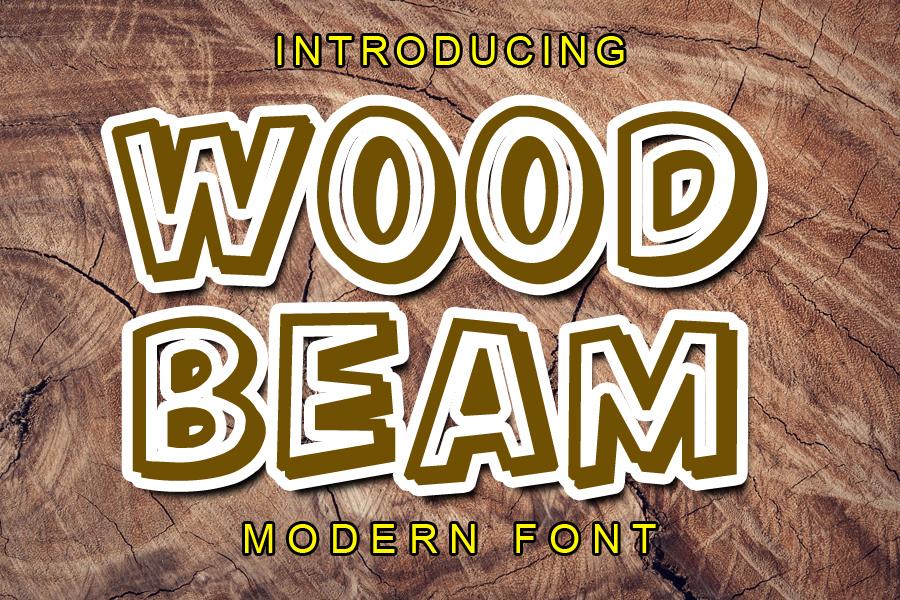 Wood Beam Font