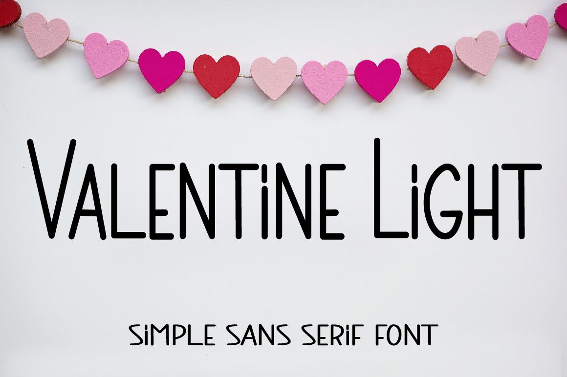 Valentine Light Font