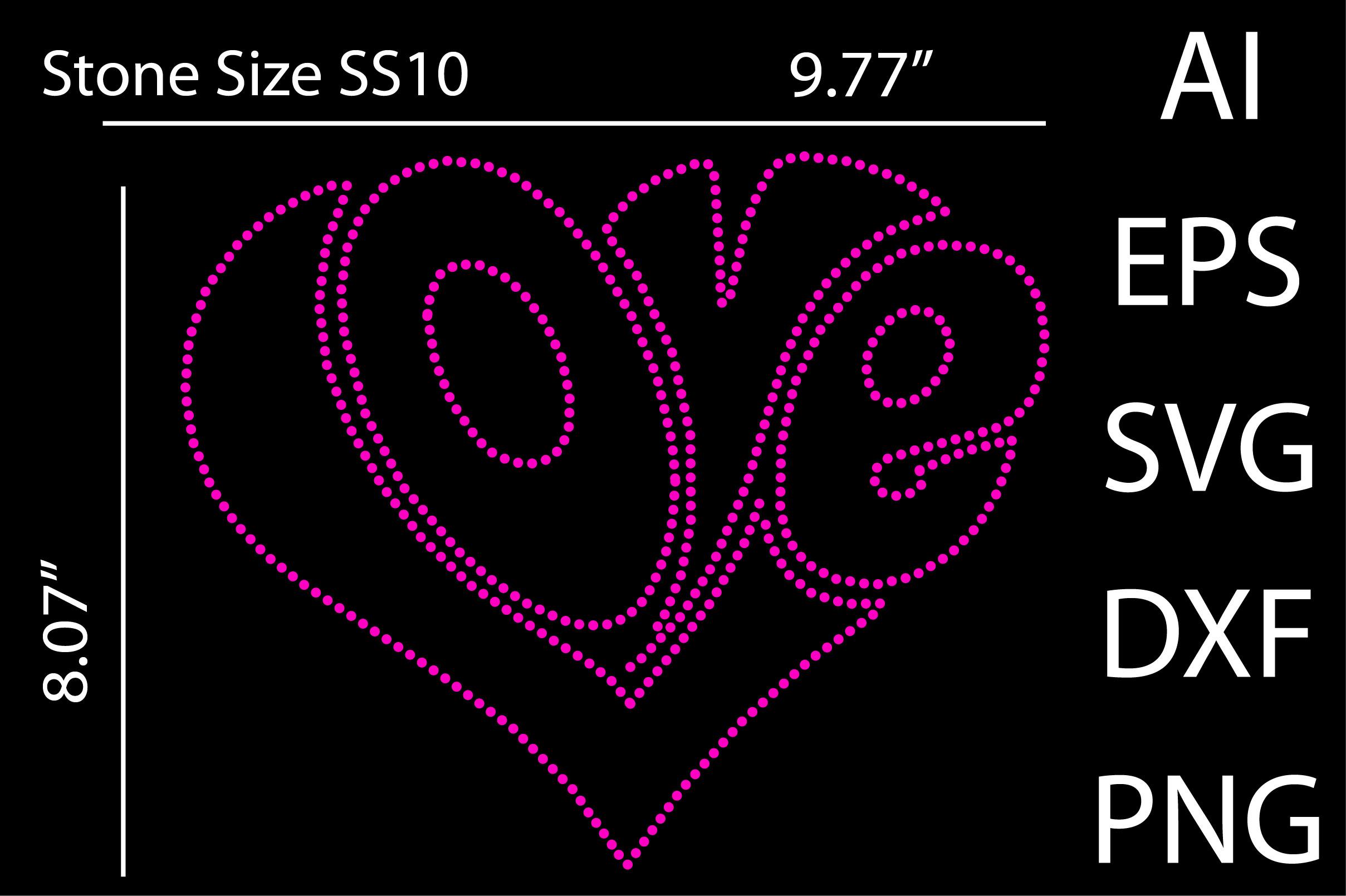 Love Rhinestone Templates