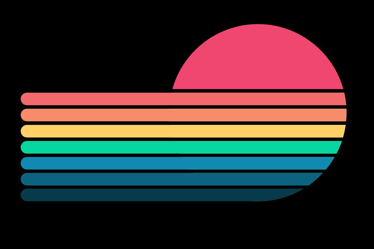 Retro Sunset Vintage Stripes