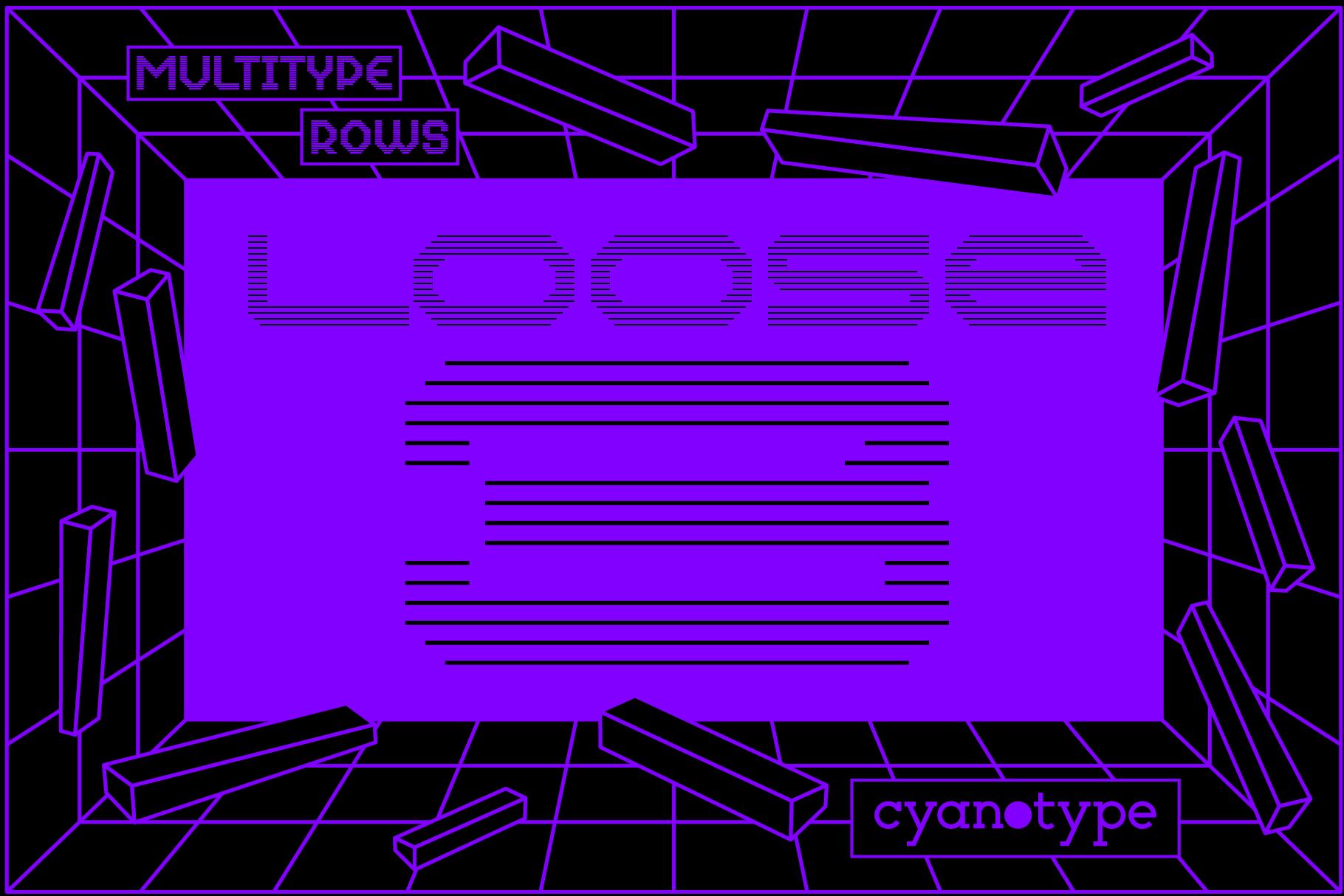 MultiType Rows Loose 3 Font