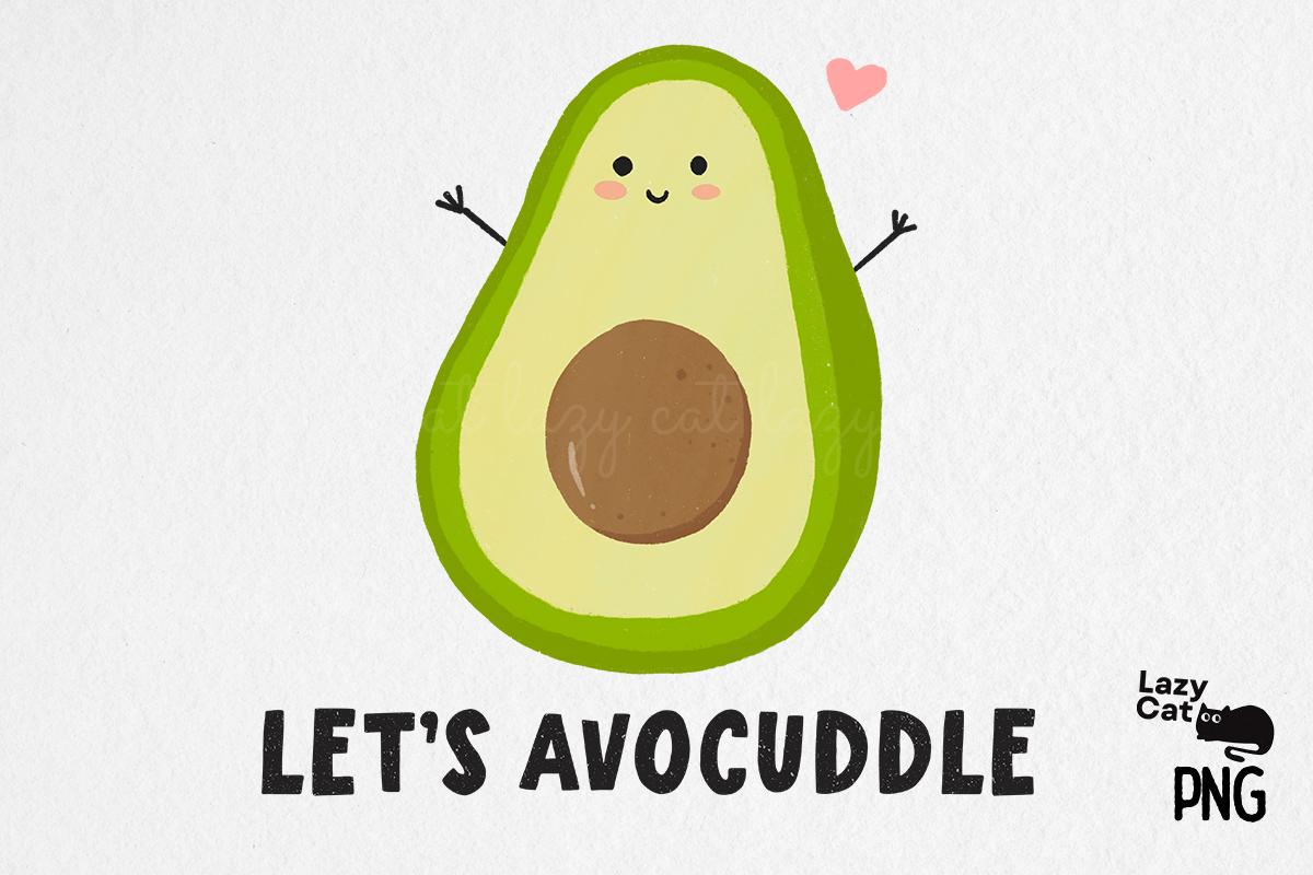 Avocado , Cute Fruit Puns Clipart