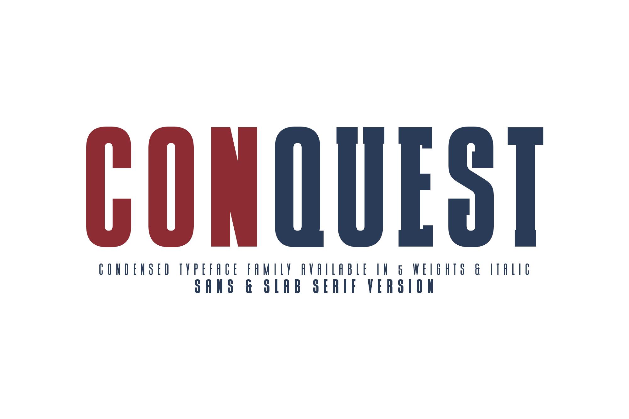 Conquest Sans & Slab Serif Font