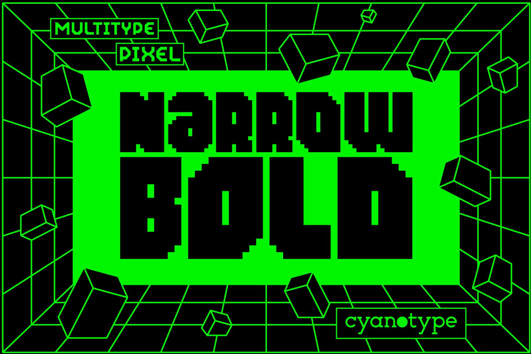 MultyType Pixel Narrow Bold Font