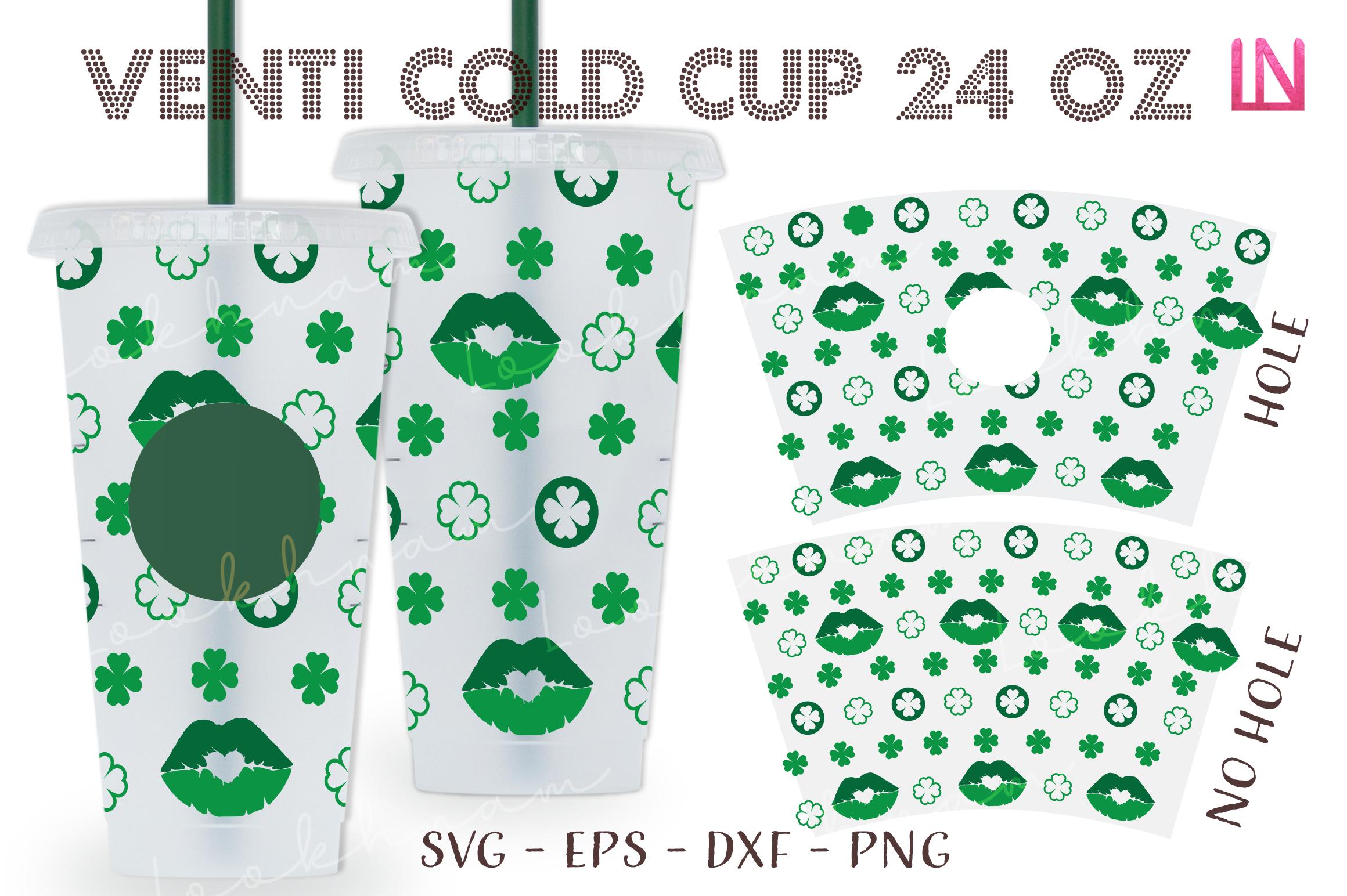 Kiss Clover Seamless 24Oz Venti Cold Cup