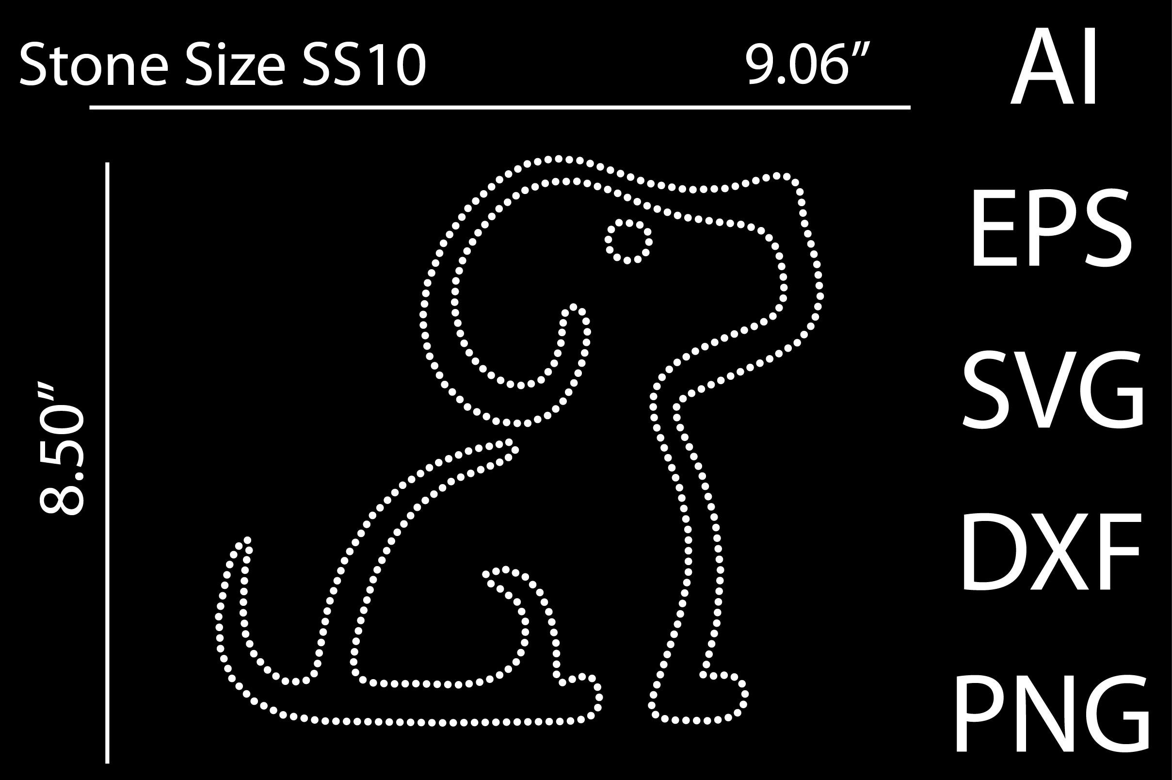 Dog Rhinestone Templates