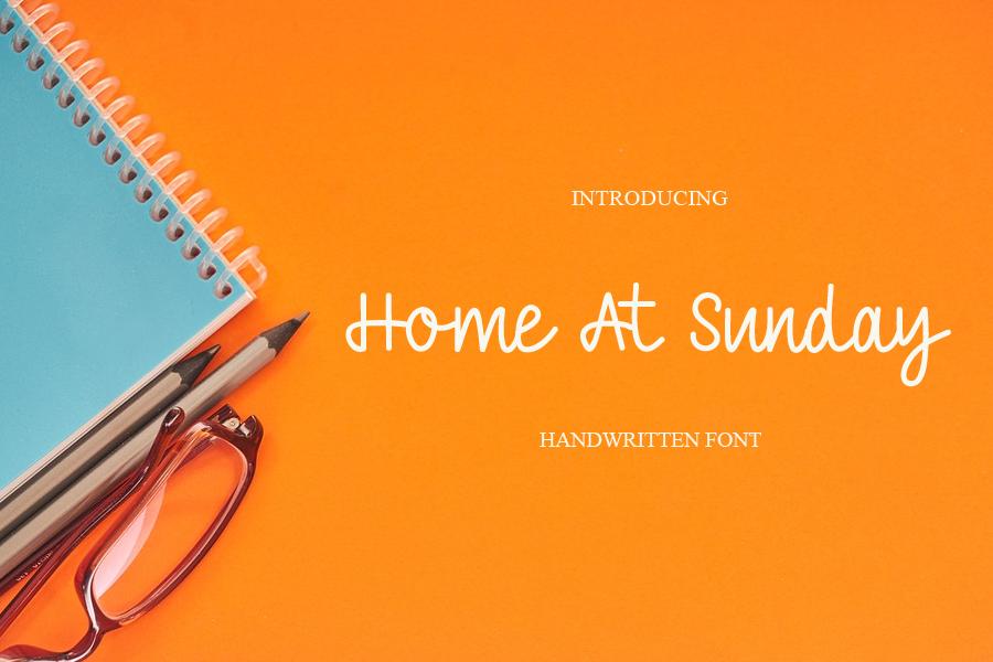 Home at Sunday Font