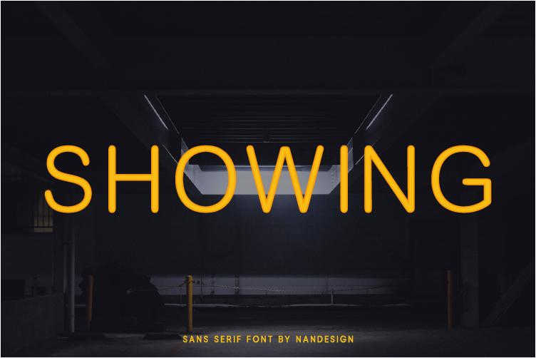 Showing Font
