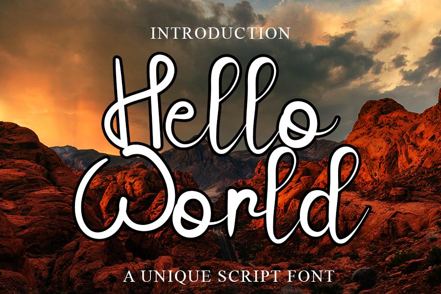Hello World Font