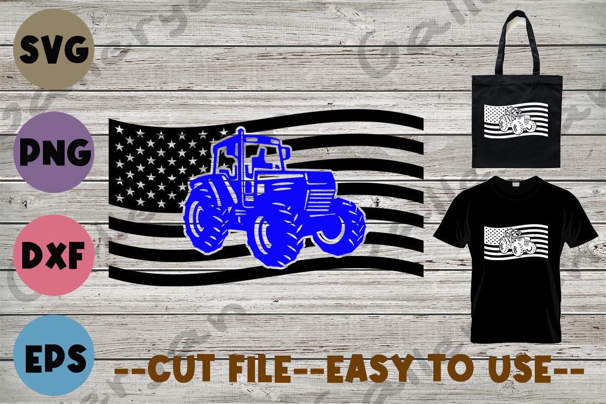 Tractor Usa Flag