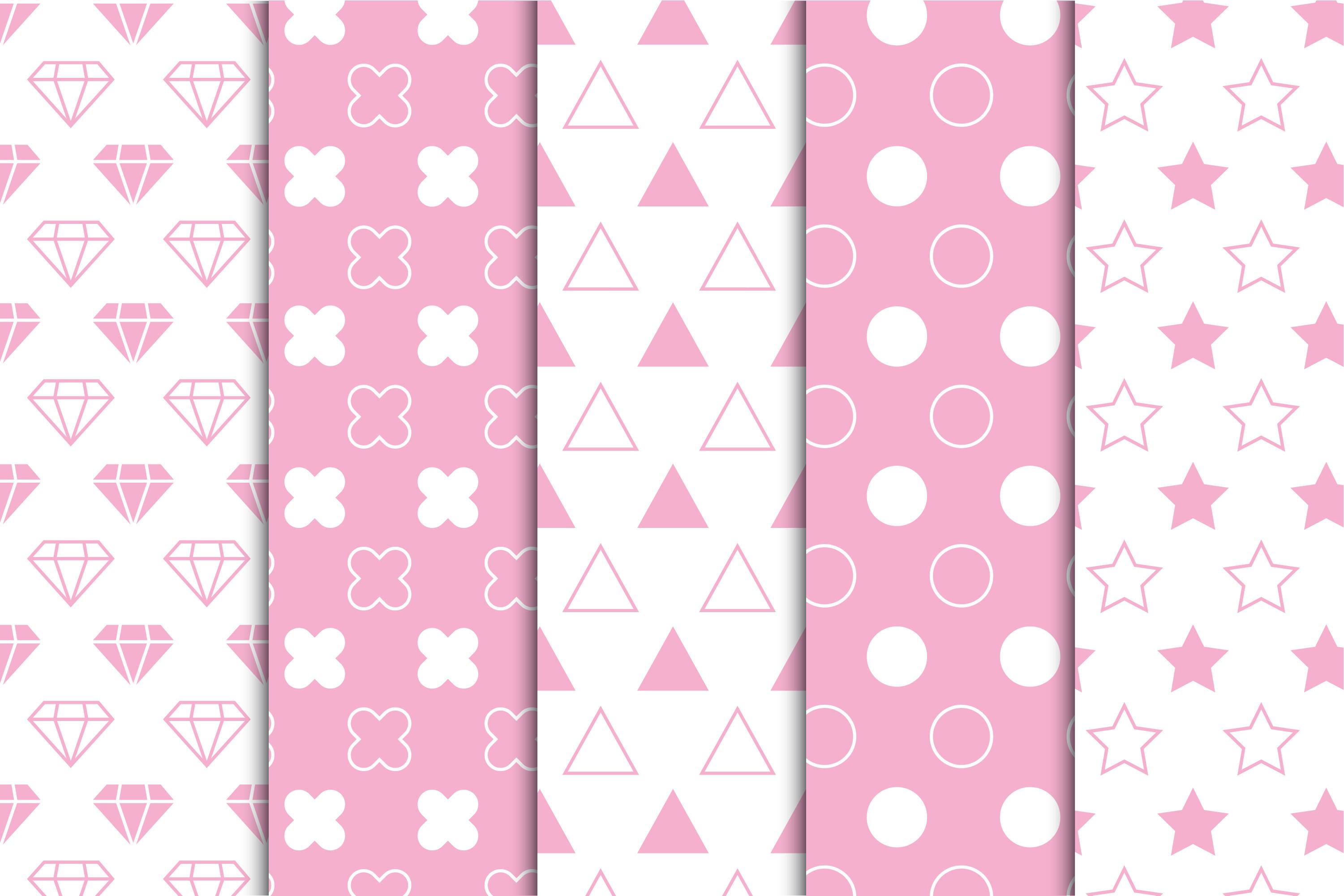 Cute Pink Baby Nursery Seamless Pattern
