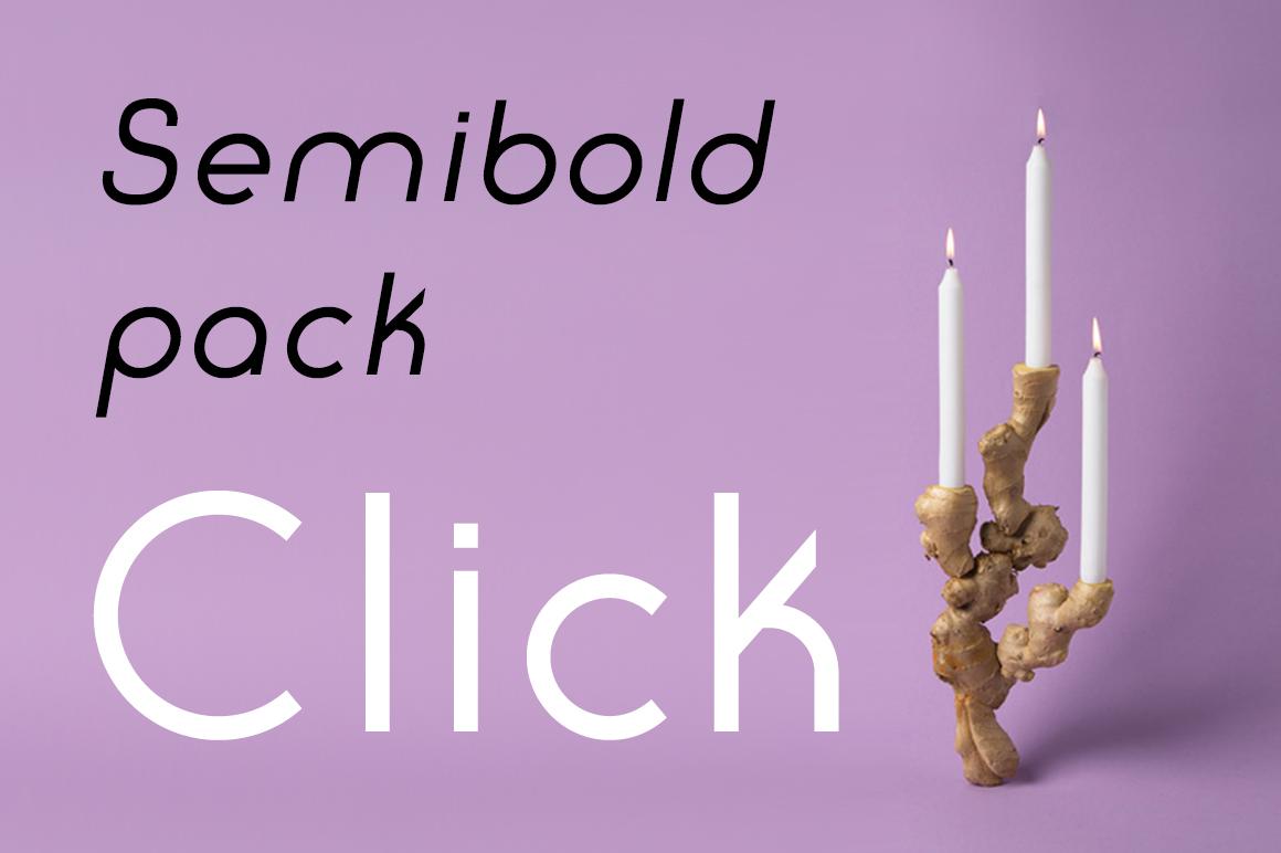 Click SemiBold Pack Font